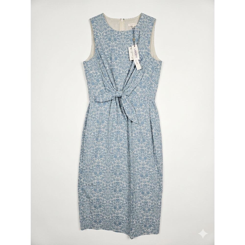 NEW Antonio Melani 6 Liberty London Cotton Sheath Petra Dress Blue Floral